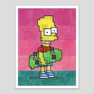 Adam Lister "Bart Simpson" Art Print Signed Limited Print X/50